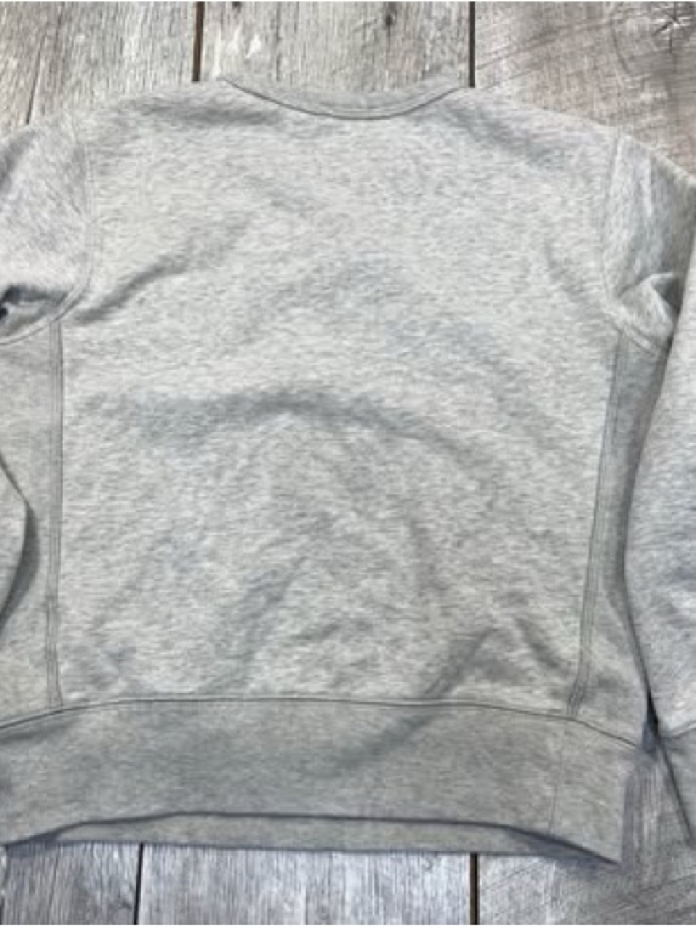 Ralph Lauren Polo long sleeve sweatshirt crop top grey print in front medium - Picture 2 of 5
